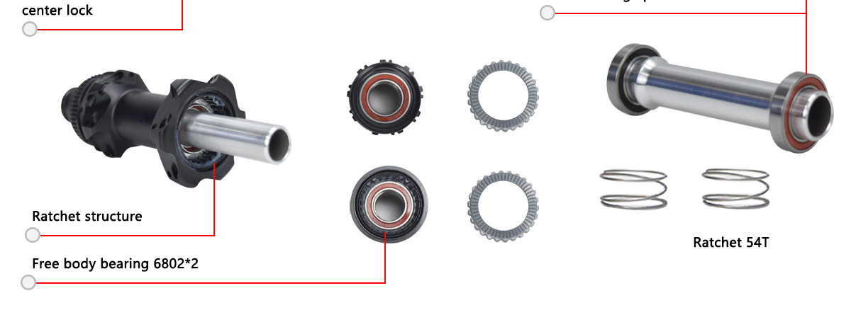 disc brake hub center lock ratchet 54T ceramic bearing disc brake hub center lock ratchet 54T ceramic bearing