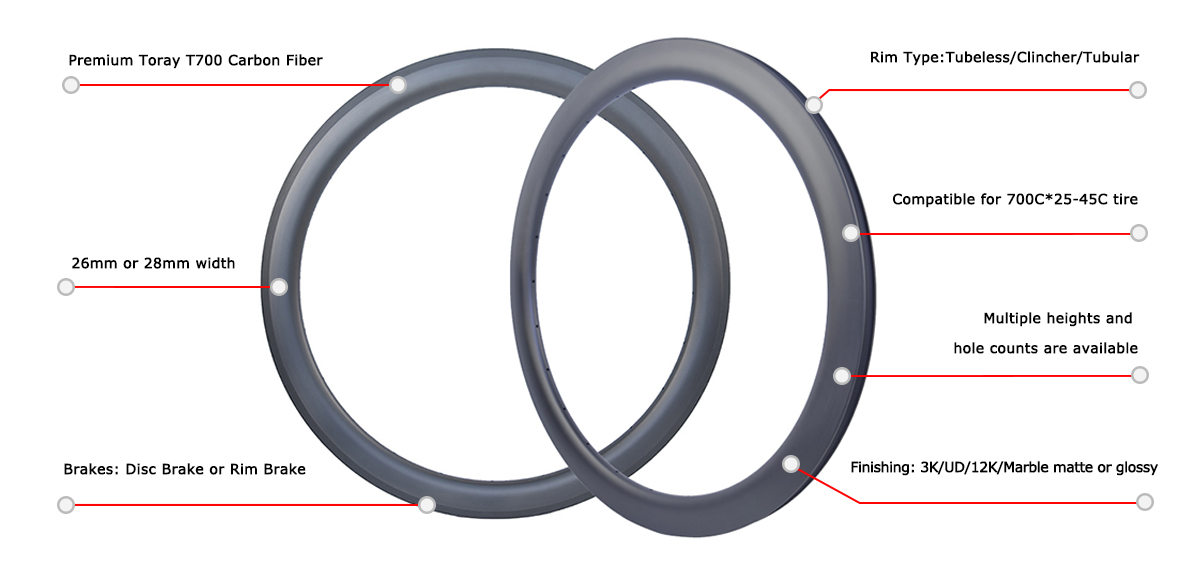 26mm 28mm width carbon rims 26mm 28mm width carbon rims