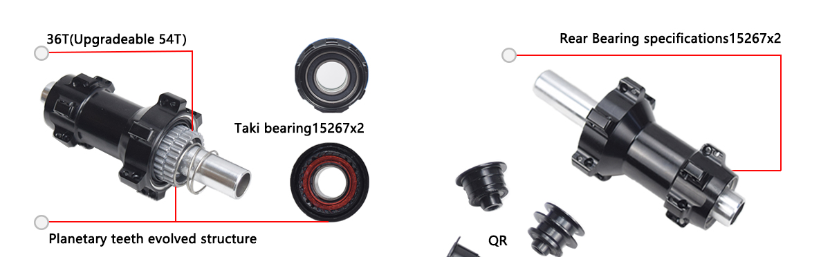 rim brake hub center lock, 36T Ratchet Free hub, front 9*100mm rear 9*130mm rim brake hub center lock, 36T Ratchet Free hub, front 9*100mm rear 9*130mm