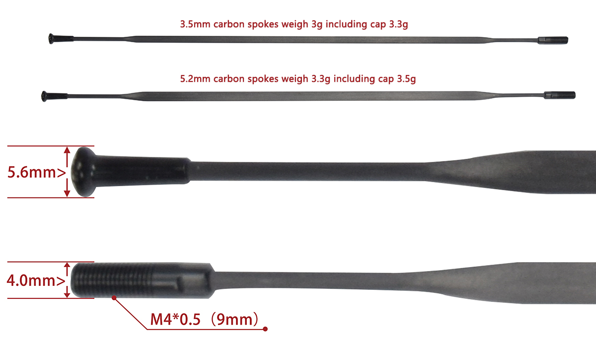 Carbon spoke 3.5mm or 5.2mm Carbon spoke 3.5mm or 5.2mm