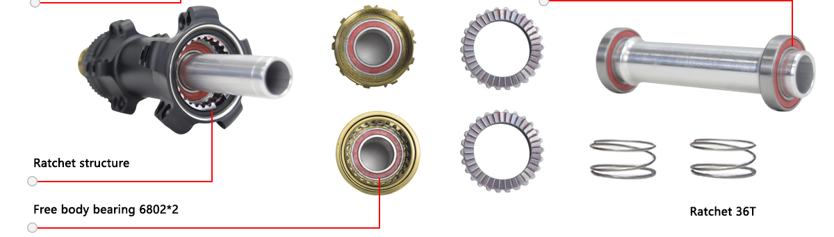 Straight pull center lock hub Straight pull center lock hub